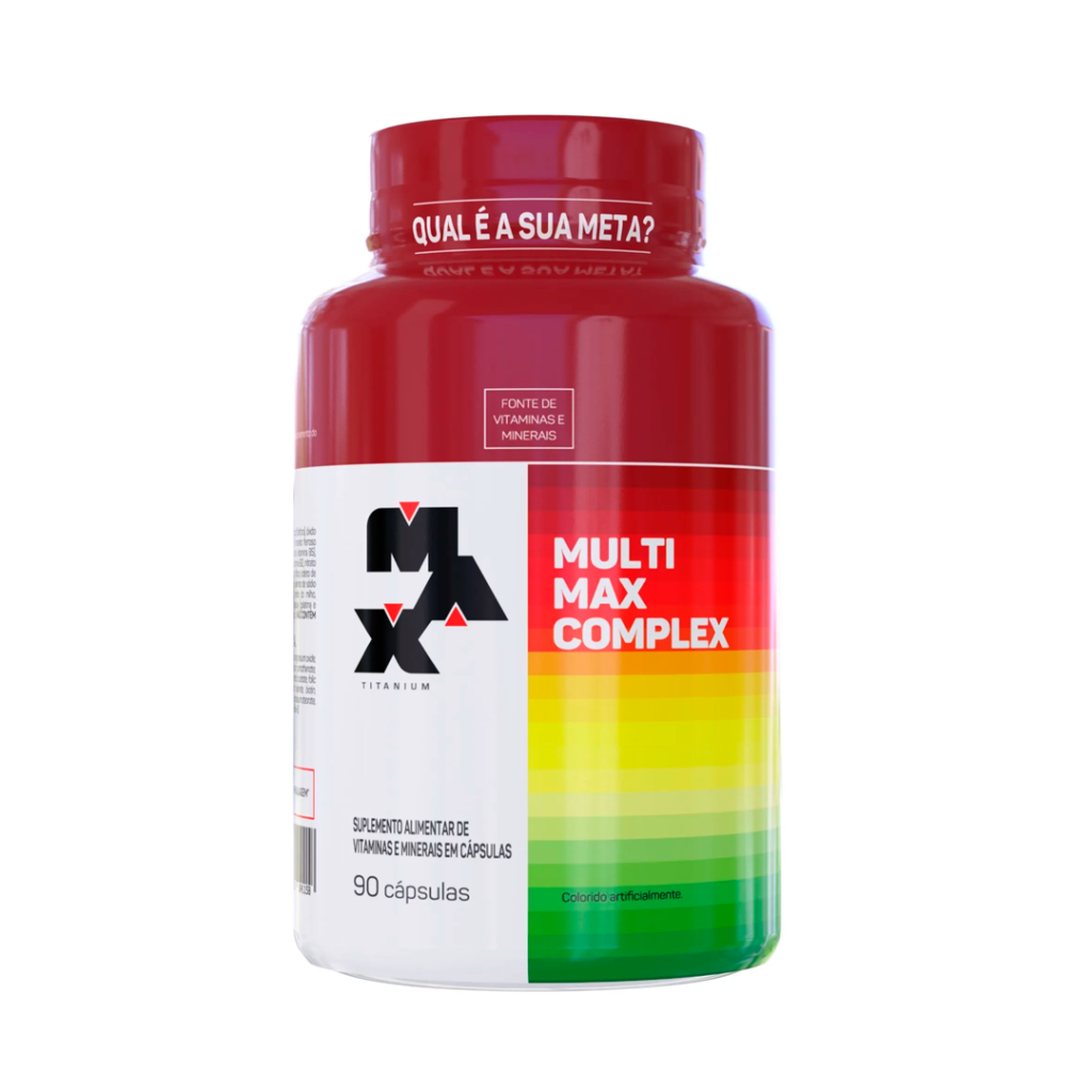 Imagem de destaque do produto MULTIMAX COMPLEX SUPLEMENTO ALIMENTAR 60 Caps – MAX TITANIUM